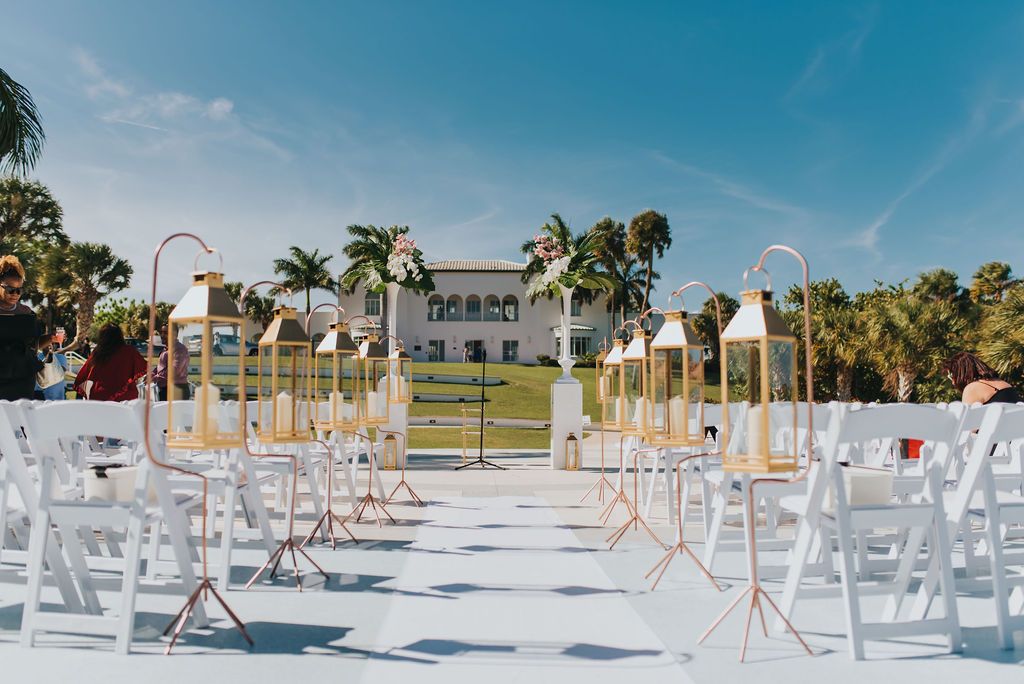 ceremony setup at the mansion at tuckahoe